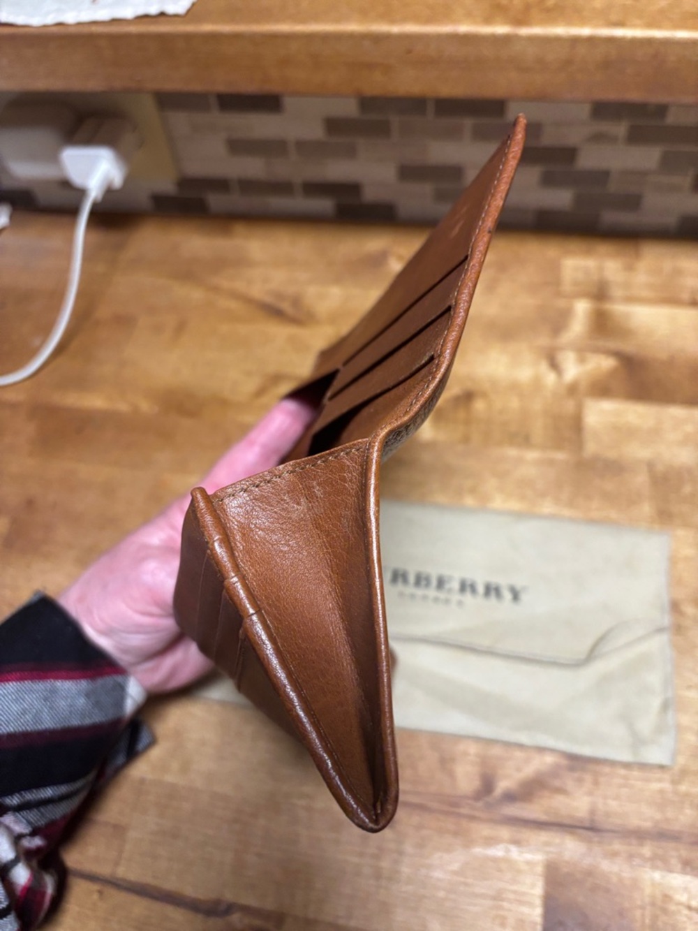 Burberry Tan Brown Leather Continental Wallet   DustBag included - Picture 6 of 15
